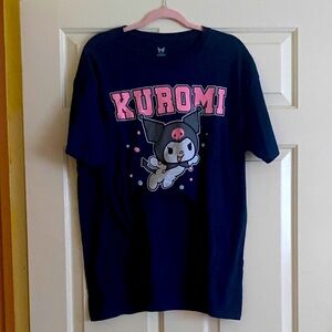 NWOT Sanrio Kuromi Navy and Pink Tee, Size L